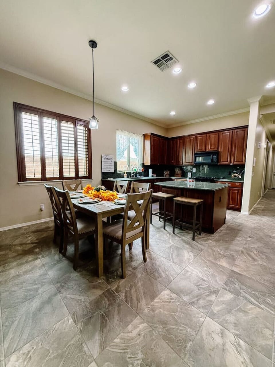 open dining area
