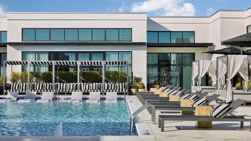Stretch out poolside under cabanas and soak up sunshine.