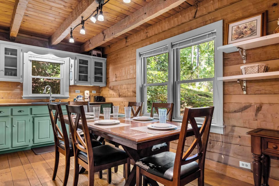 Gather around the rustic table for memorable meals together!