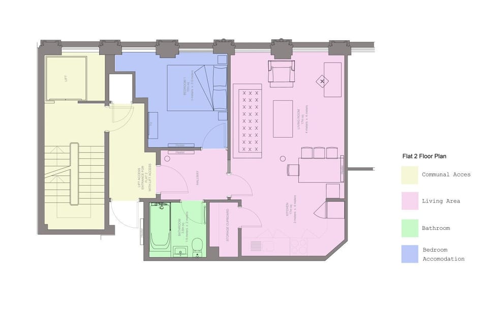 Flat 2 Floor Plan: Discover spacious living areas perfect for relaxation and entertaining!
