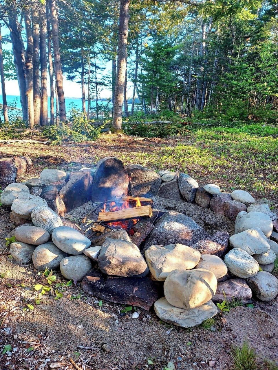 Campfire on the way to the beach