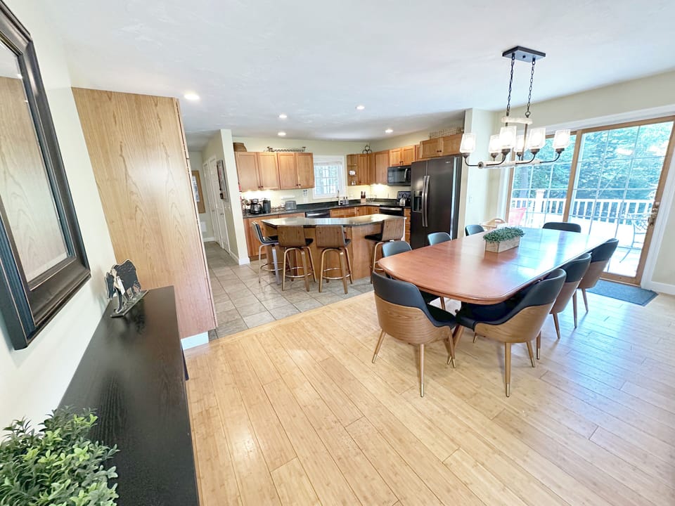 Dining area is open and spacious