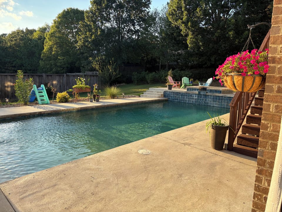 Heated pool and spa