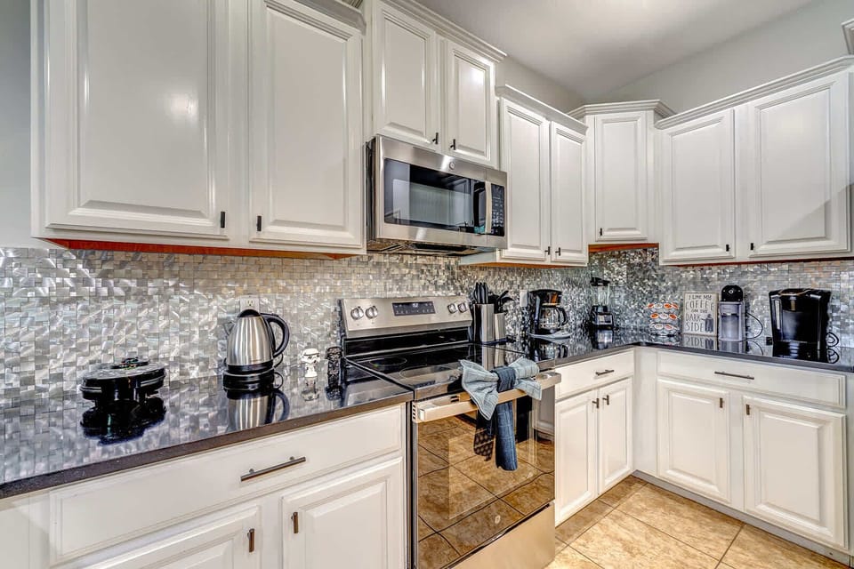 Your culinary adventure starts here. This kitchen is stocked and ready for everything from your morning coffee to a gourmet meal.
