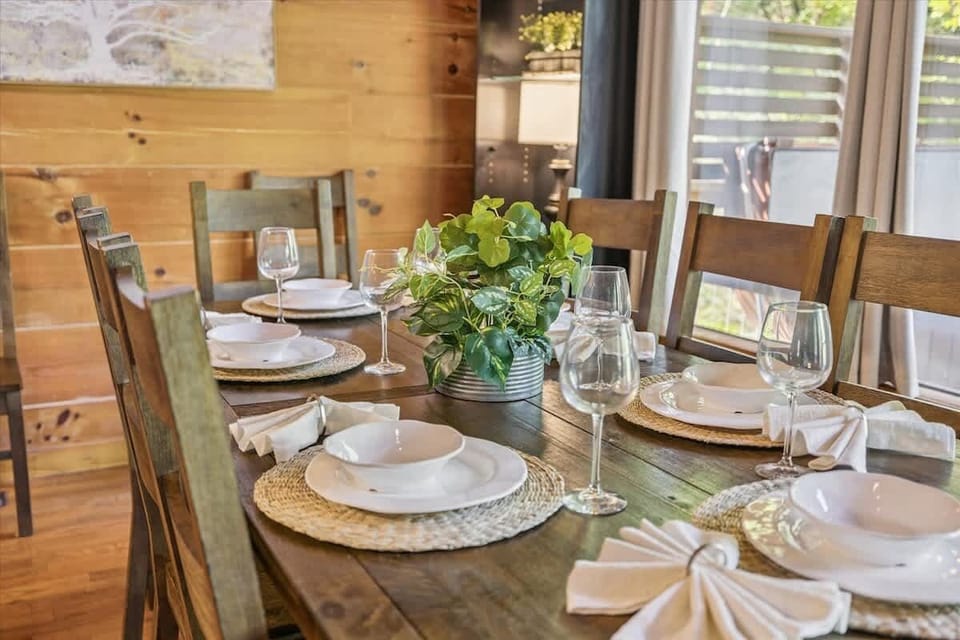 Dining Room: Gather around the rustic table, where great meals and memories await!