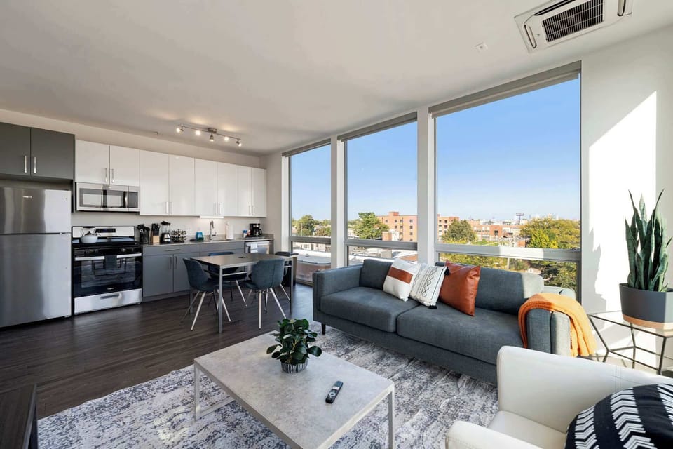 Minimalist modern loft aesthetic