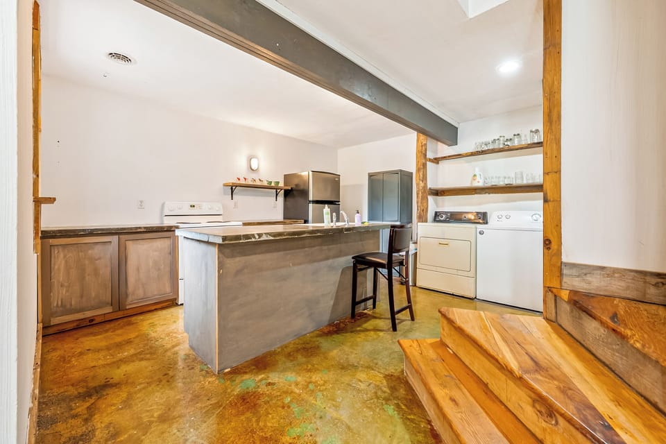 Functional space with modern appliances.