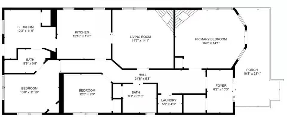 Floor plan for the rental 
