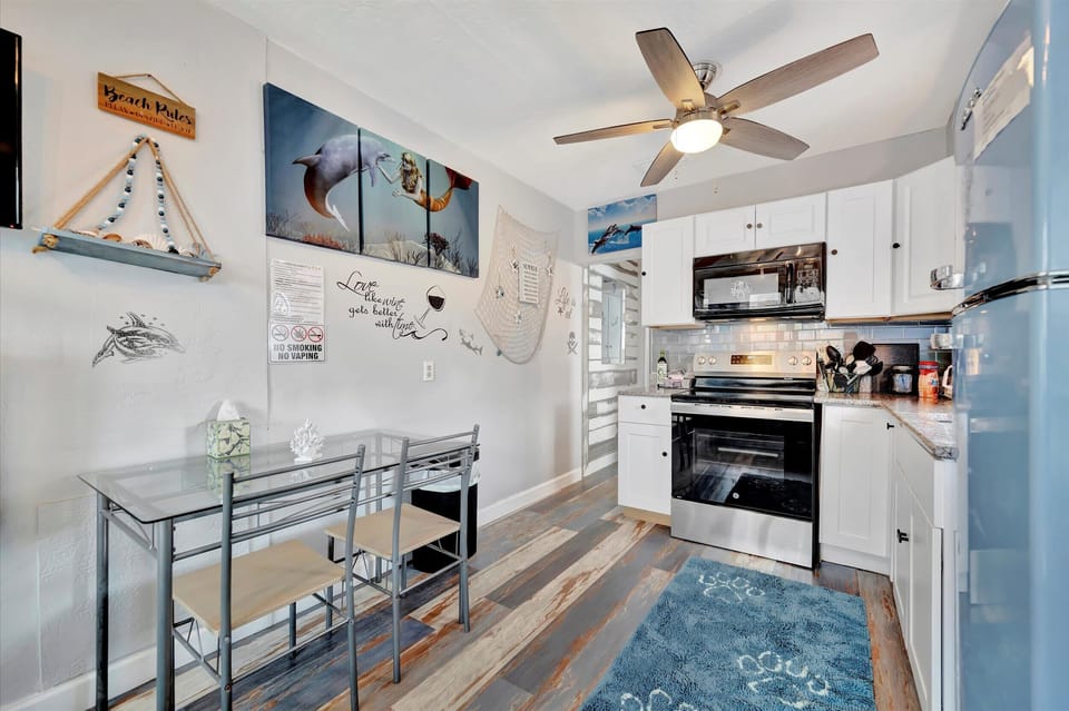 Your cozy dining nook for morning coffee and sunset snacks