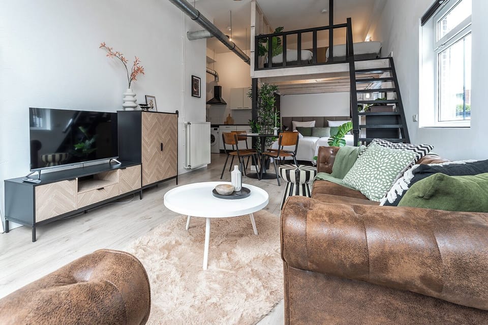 Enjoy bright, airy spaces and contemporary décor in this open living area.