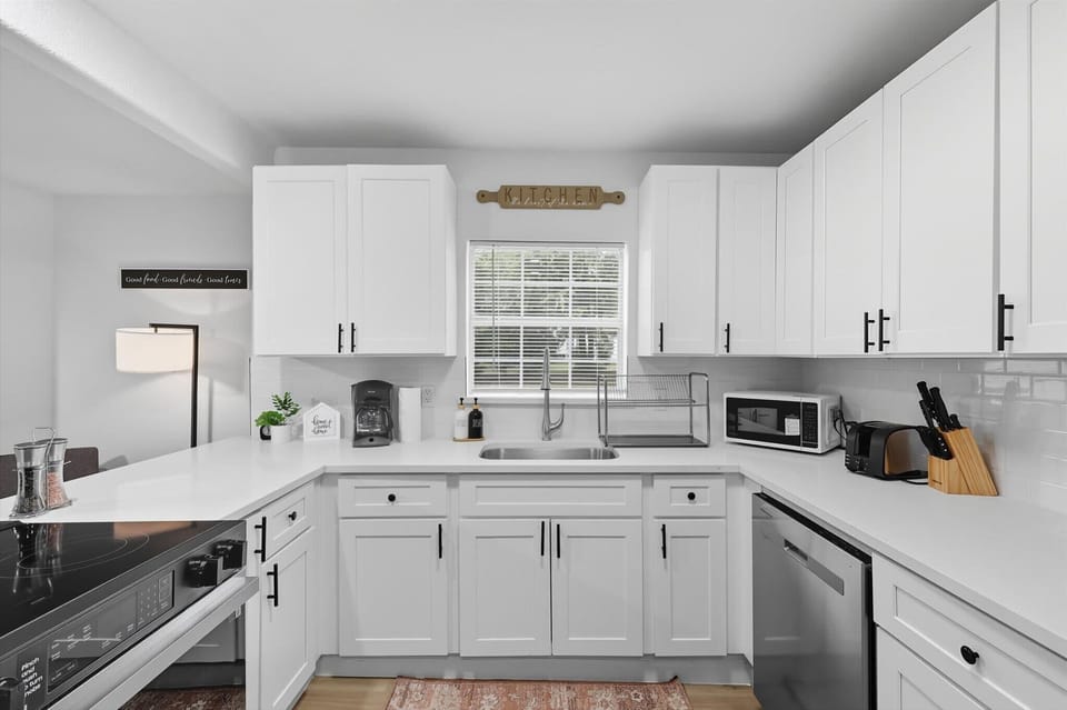 Fully equipped with everything you need for all your cooking needs and more, this modern farmhouse kitchen is where memories are made and bellies are filled!