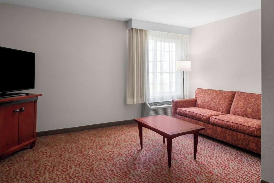 Living area with sleeper sofa