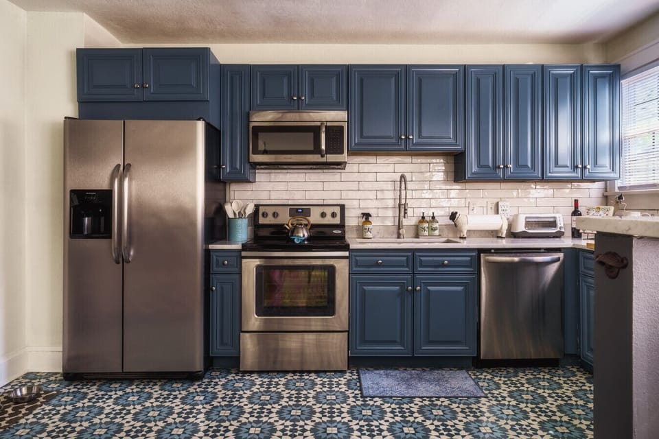 Indulge your inner chef in the fully stocked kitchen of this property, a dream come true with all the tools and equipment you need to create delicious meals during your stay.