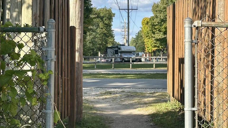 Path to Mitchell State Park Campground