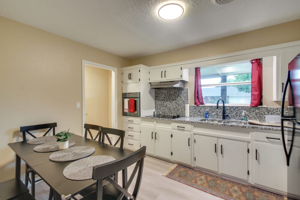 Kitchen & Dining Area | Central A/C & Heat