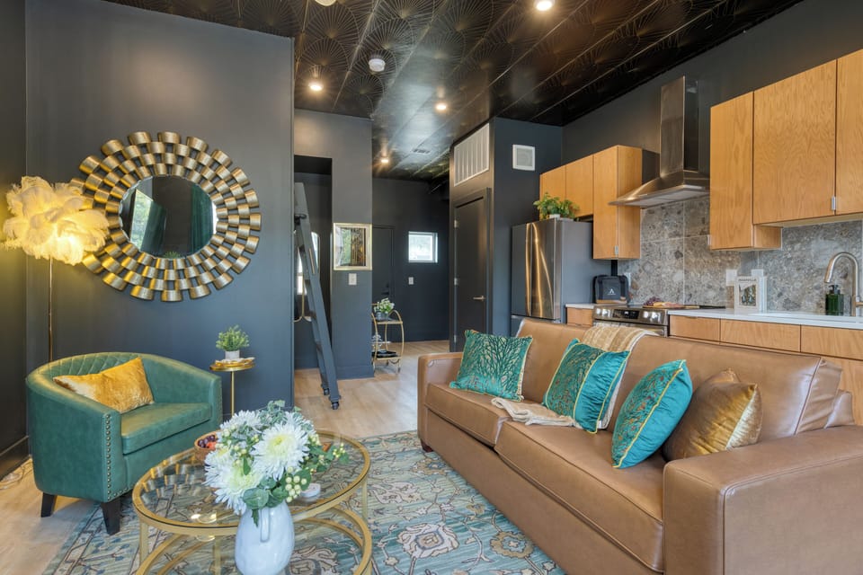 Plush seating and modern interior design