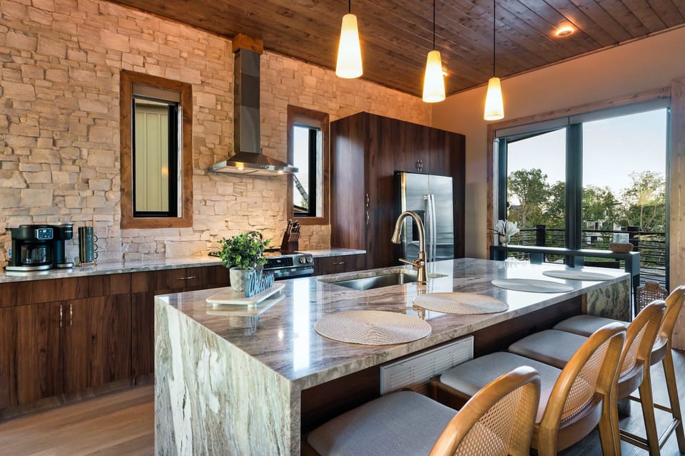 Your kitchen delight, elegant granite counters and panoramic views for culinary adventures!

