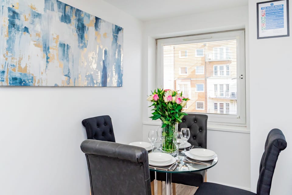 Stylish and functional, the dining area adds a homely touch to your stay.