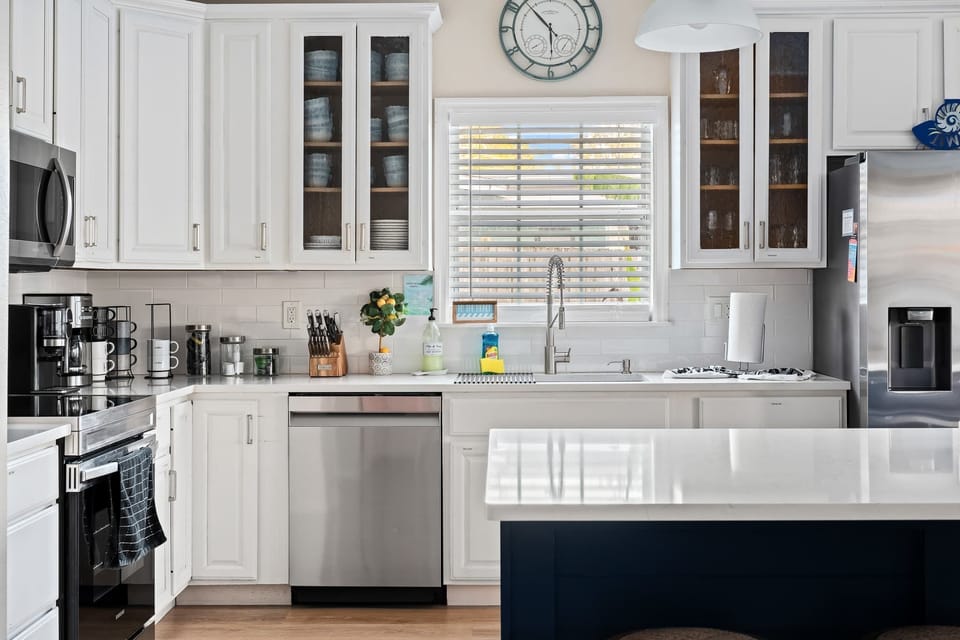 well-stocked kitchen
