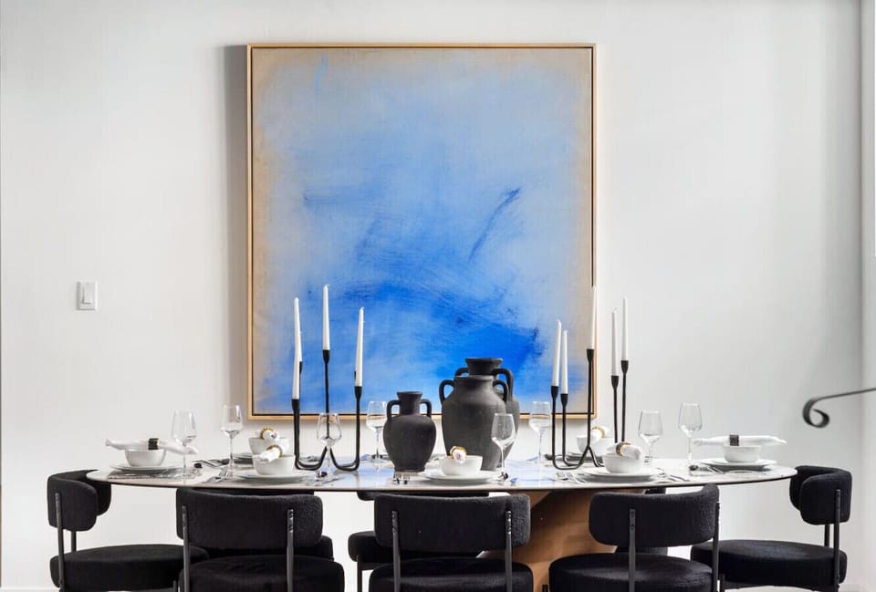 Dine in style with our elegant dining room, perfect for intimate gatherings and special occasions