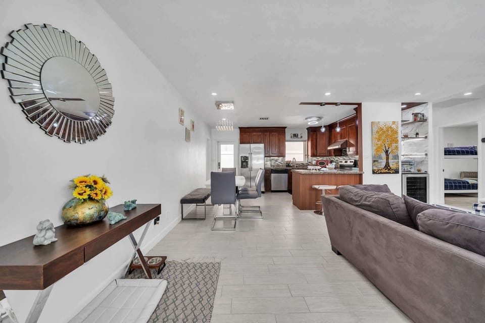 Open concept floor plan