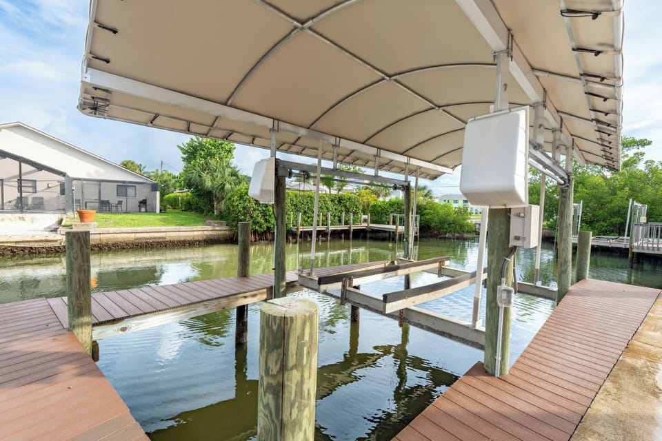 Private boat dock.
