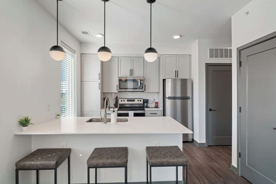 Kitchen and dining area