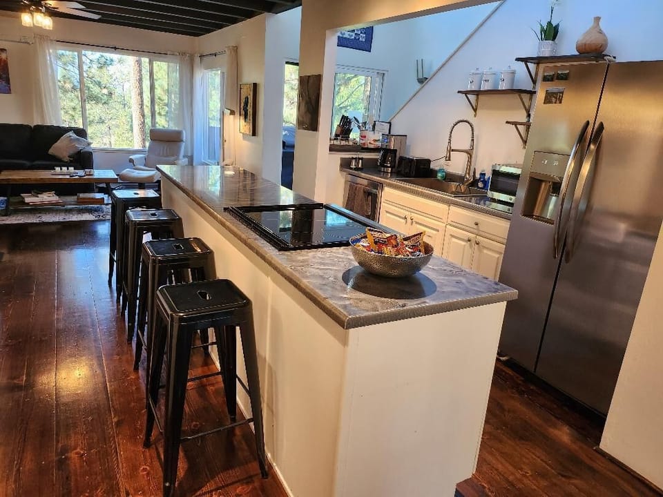 Kitchen thru to the living room