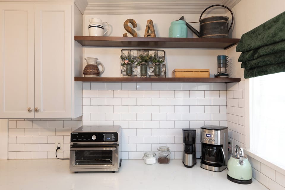 Kitchen coffee nook with modern appliances
