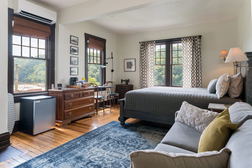 Room #3, on the second floor, has a king bed, optional pullout sofa bed and an en suite bathroom.