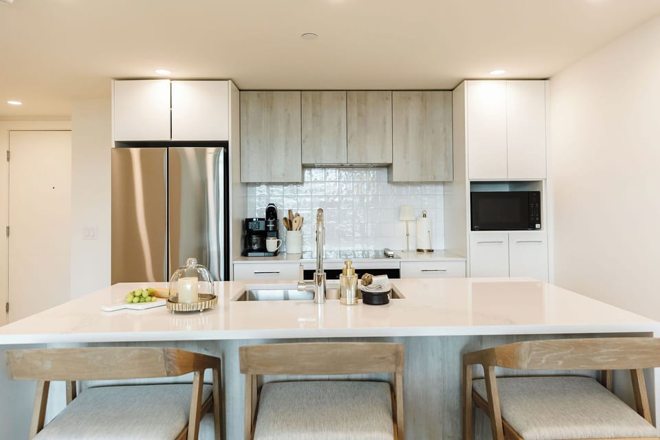 Kitchen equipped with modern appliances