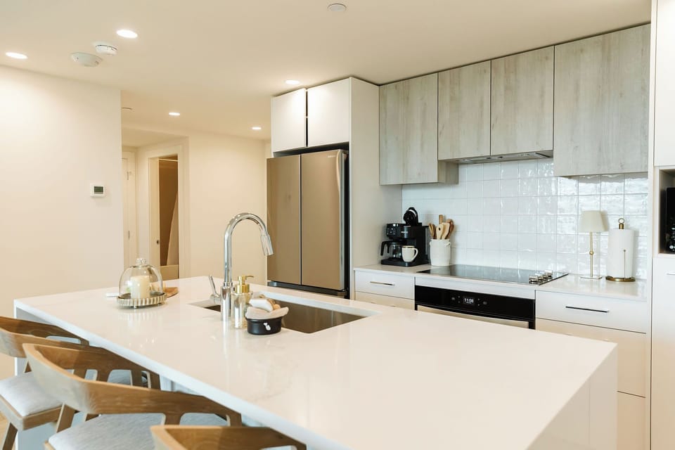 Kitchen equipped with modern appliances