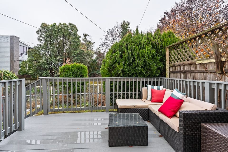 Private back patio for morning coffee and sunset views