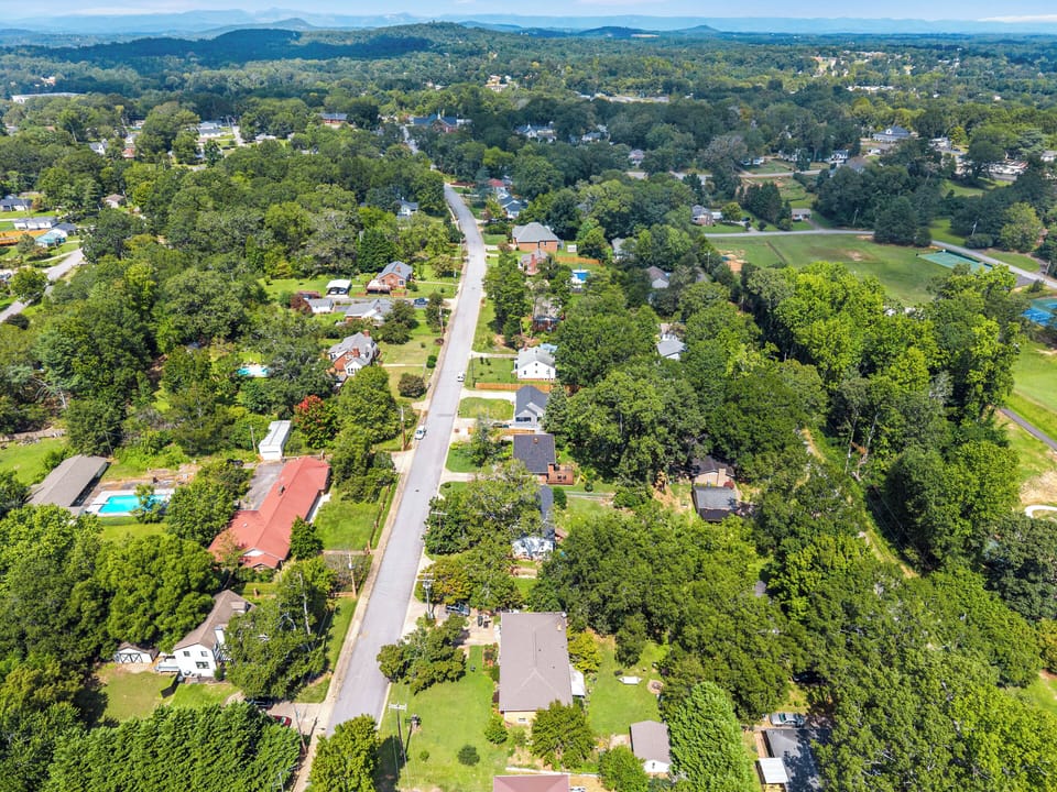 Arial view of neighborhood