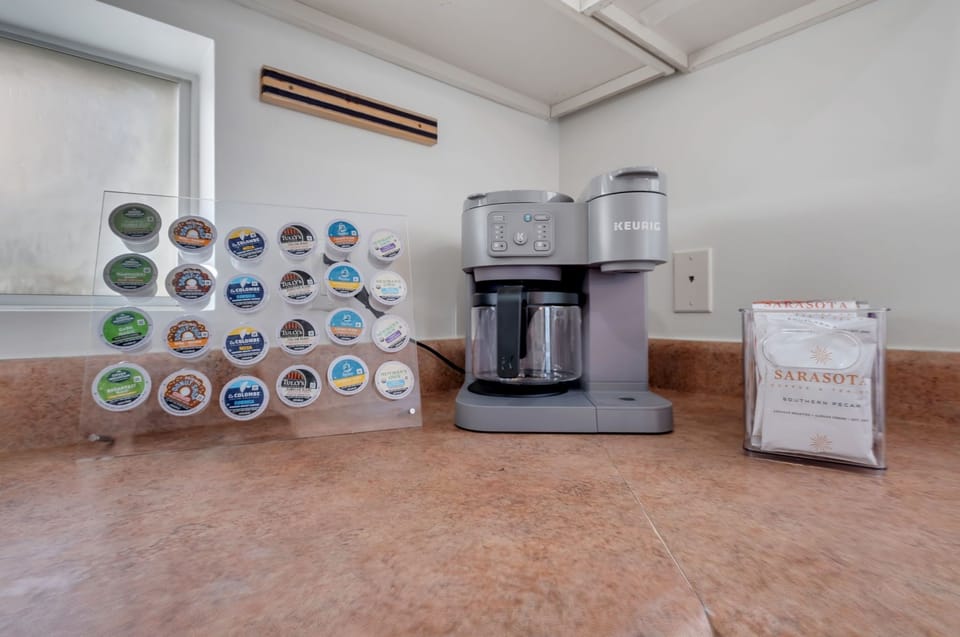 Dedicated coffee station in the kitchen