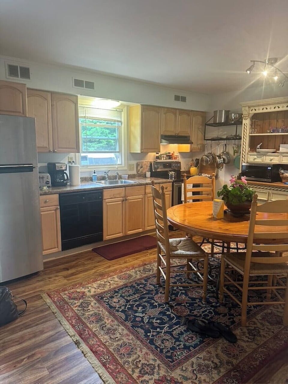 kitchen from the living room area