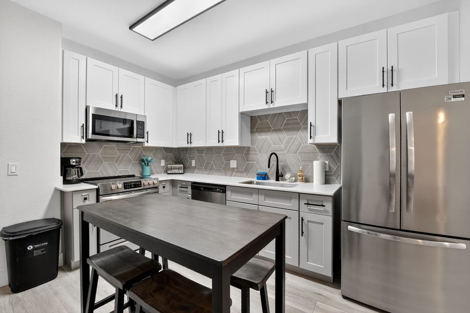 Indoors, Kitchen, Appliance, Refrigerator, Microwave