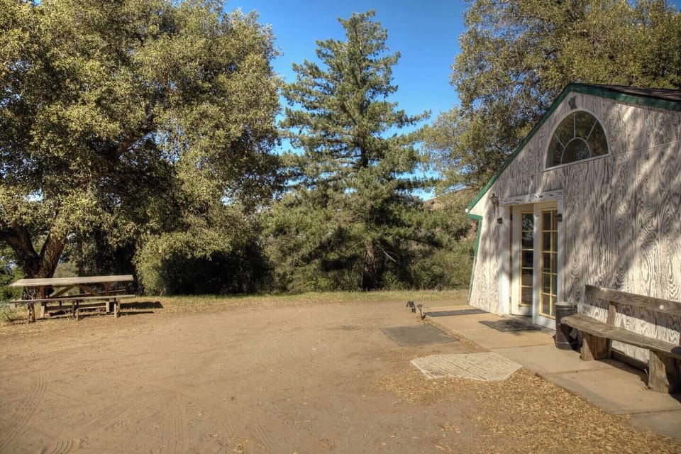 Picnic area outside front door