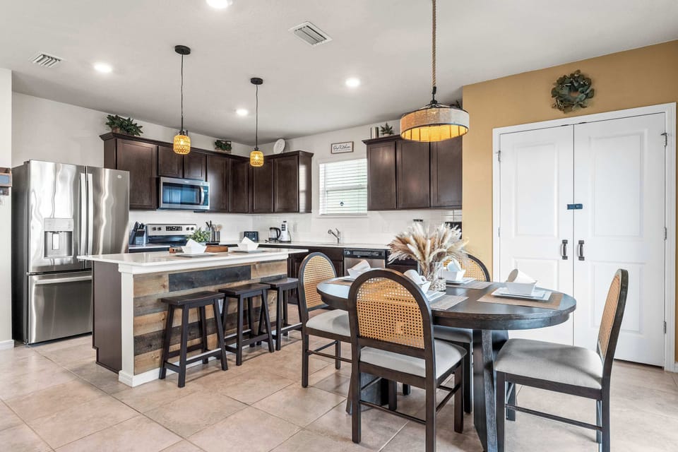 Dining and kitchen area