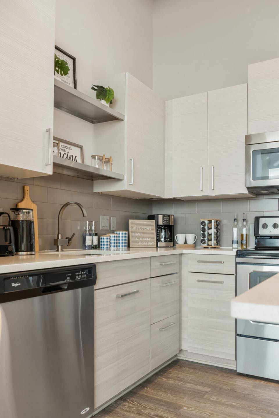 Stylish Kitchen: Sleek finishes and all essentials await your culinary adventures!