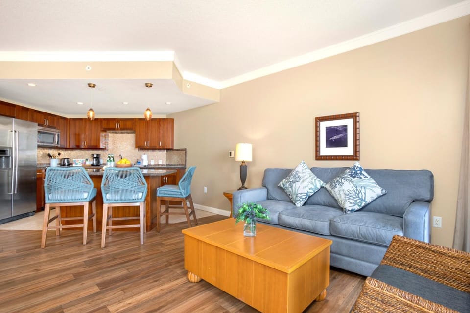 Enjoy effortless entertaining with an open-concept layout connecting your living space to a fully equipped kitchen HKH-537