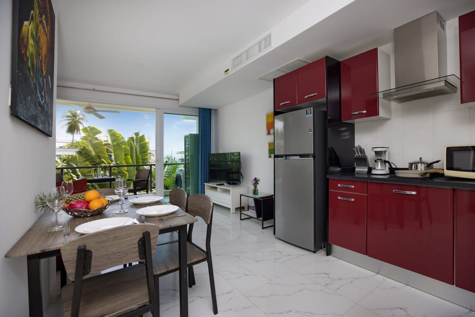 Kitchen and dining area with air conditioning