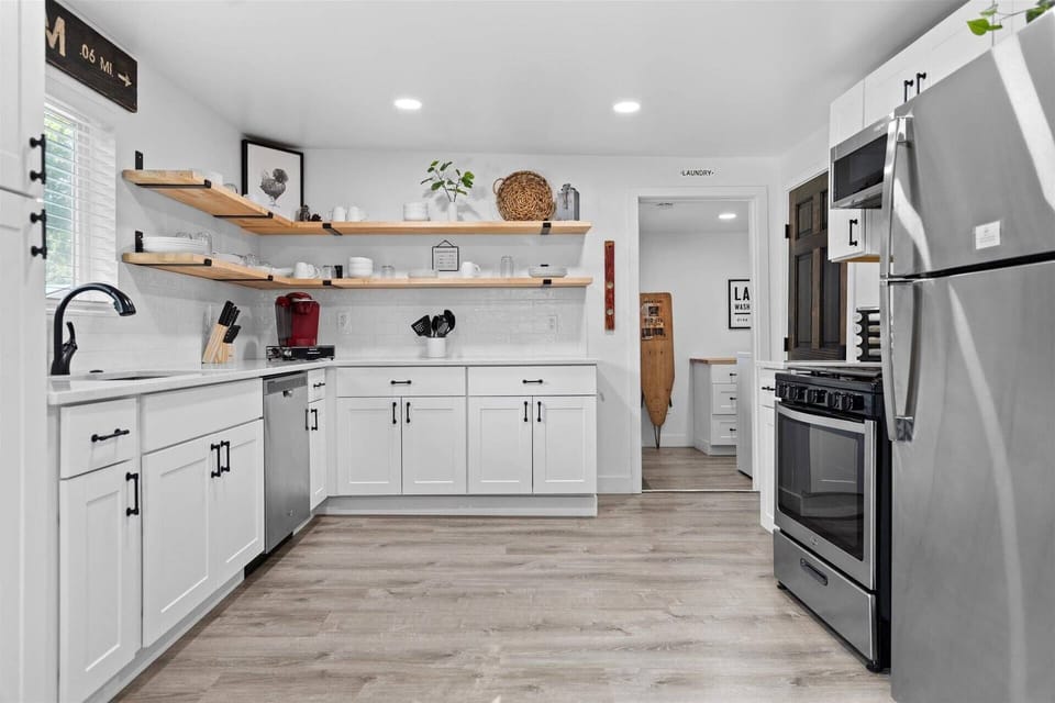 Spacious kitchen for entertaining guests