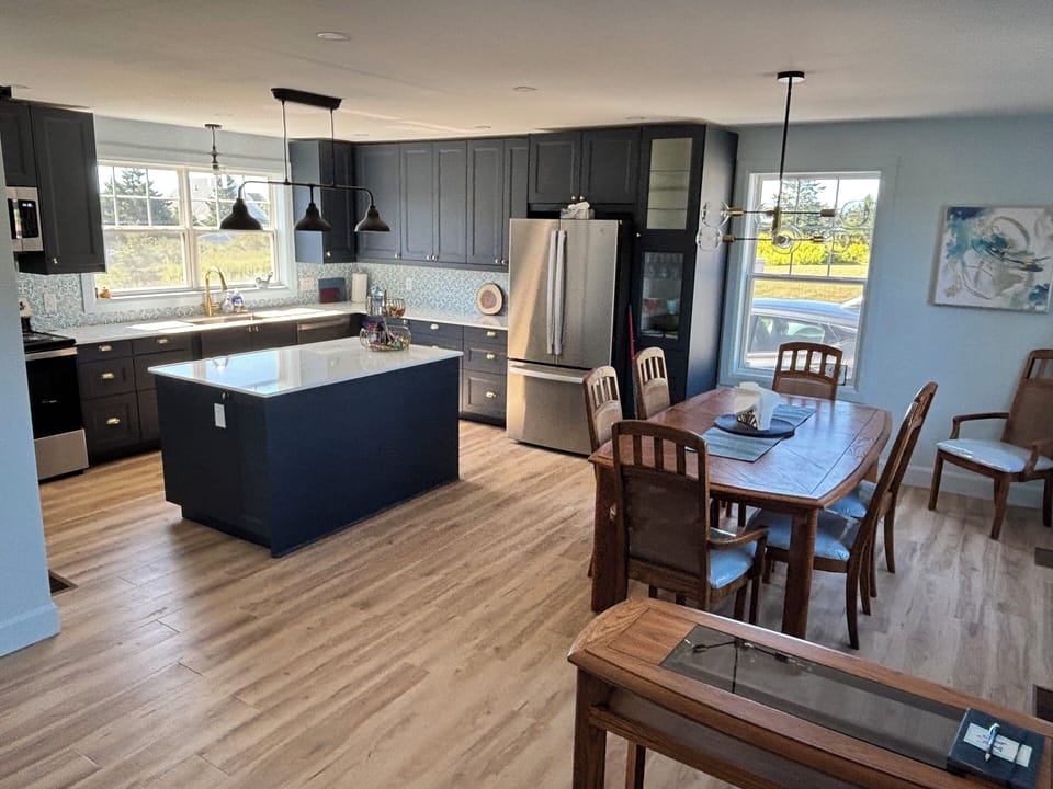 Dining room and kitchen