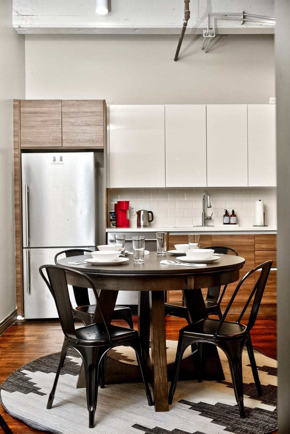 Fuel Up Station: Coffee maker, kettle, and essentials to keep your engine running. ☕