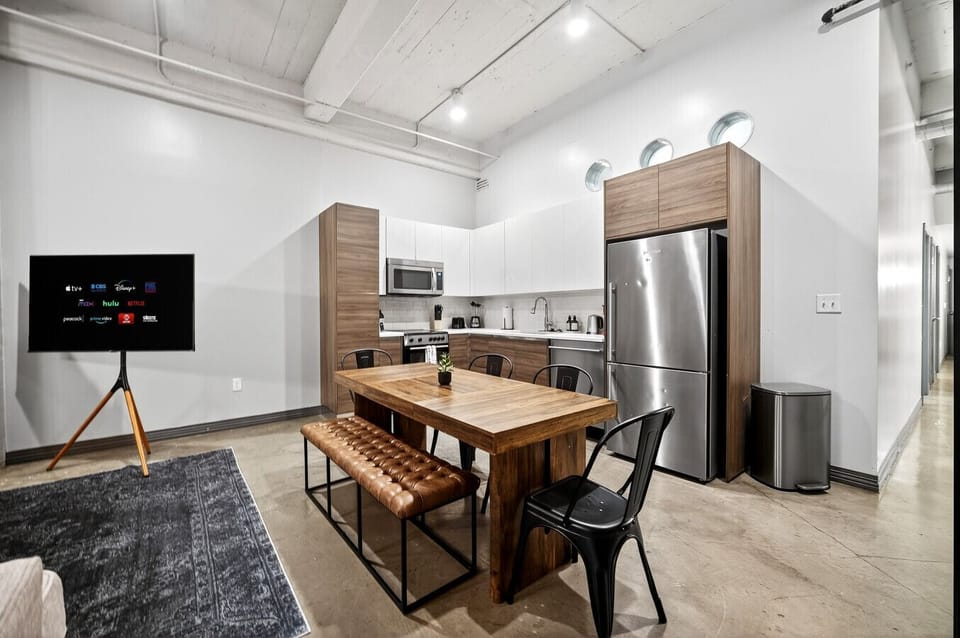 “Cozy meals at home” — Whether it’s takeout or a home-cooked feast, enjoy it around this inviting table designed for lingering conversations