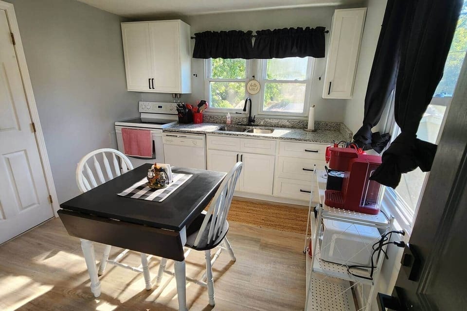 Kitchen and dinnette view from entrance