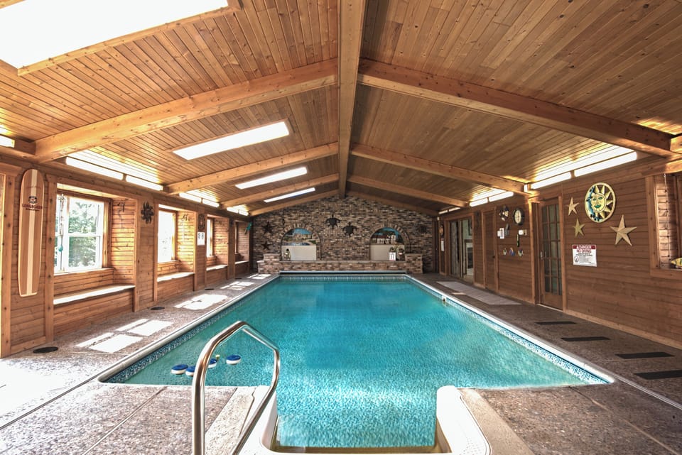 The pool room is bright and sunny. Always the most fun place in the house.