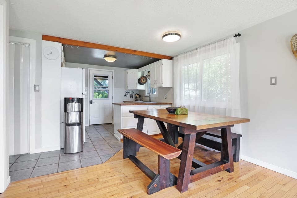 Dining area and kitchen