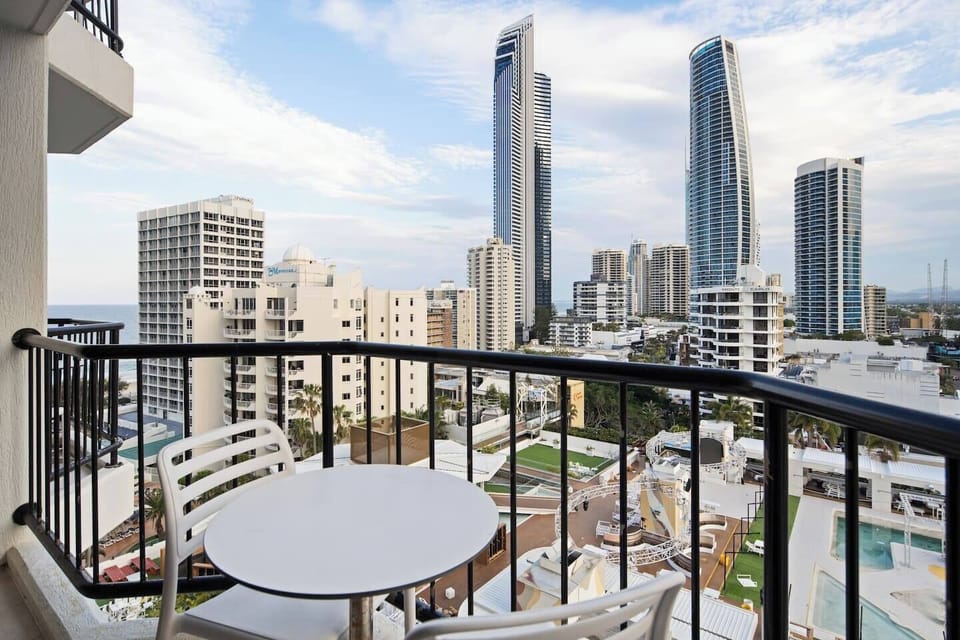 Enjoy a glass of wine or your morning brew from the café-style outdoor setting, perfectly placed for catching city lights or coastal breezes from above.
